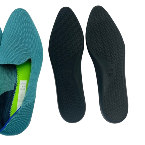 ROTHY'S  The almond Loafer Slip On Washable Ballet Flats in Blue Sage Size 10 - Picture 13 of 14